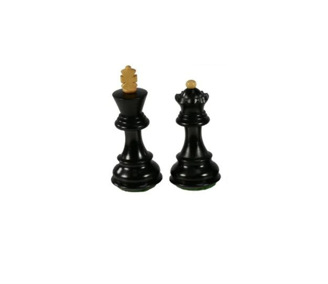 The Zorya Chess Pieces -  Black & Natural Boxwood with 3.75" King black king and queen