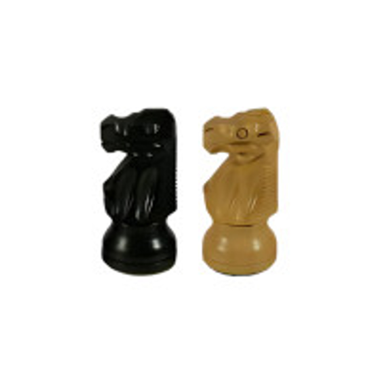 The Aurore Chess Pieces - Black and Boxwood with 3.5" King black and white knights