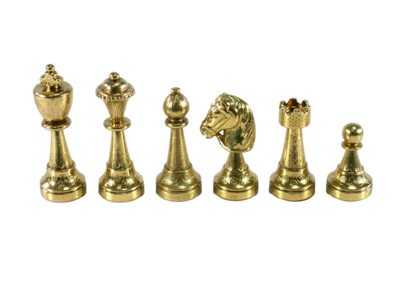 The Treviso Refinement Chess Pieces - Metal Staunton Design with 3" King white pieces