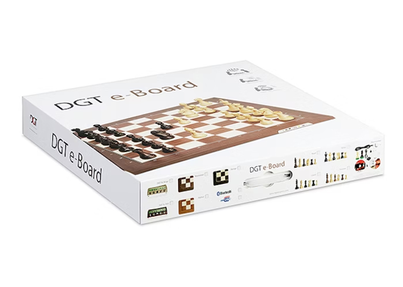 Electronic Chess Board - DGT Rosewood USB Chessboard (No Chess Pieces) box