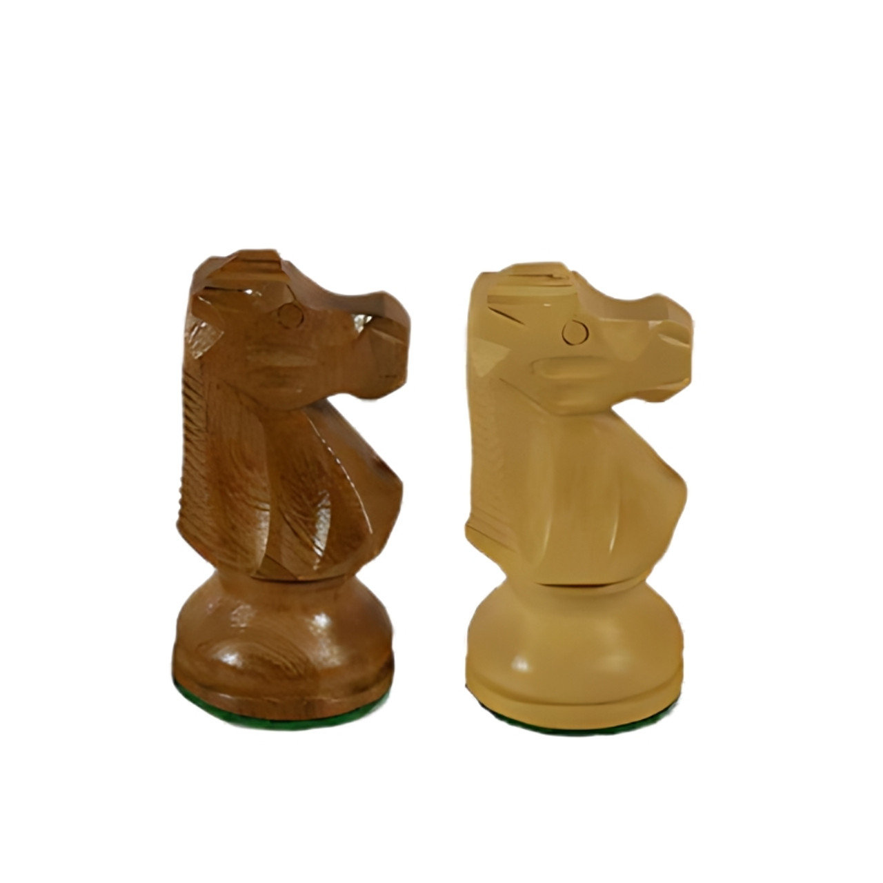 The Adeline Chess Pieces - Kirkwood with 3.5" King black and white knight