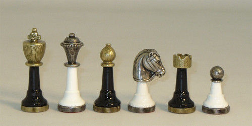 Tuscan Colonnade - Wood and Metal Chess Pieces