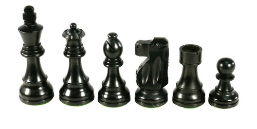Chess Pieces: Black and Natural Boxwood Double Weighted Chessmen 3.75" King black pieces