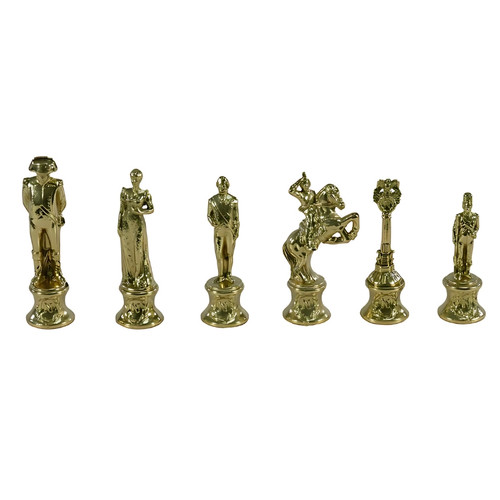 The Napoleon Chess Pieces - Metal Chessmen with 3.25" King white pieces