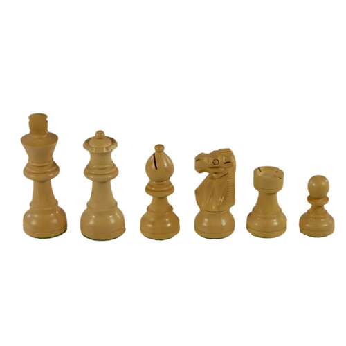 The Resilience Chess Pieces - Black & Boxwood with 3" King white pieces