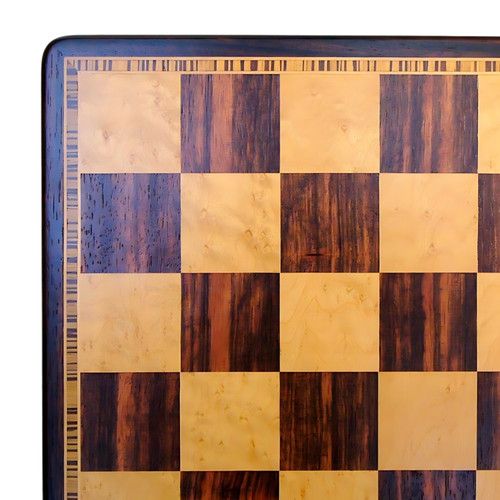Chess Board: Ebony & Maple Board 2" Squares corners