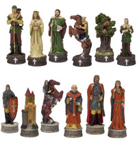 Robin Hood Chess Pieces - Acrylic Resin with 3.25" King