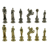 The Napoleon Chess Pieces - Metal Chessmen with 3.25" King