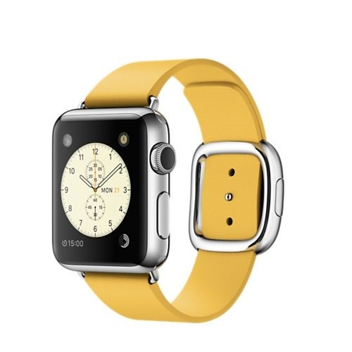 Apple Watch 38mm Stainless Steel Case with Marigold Modern Buckle (MMFF2) Medium