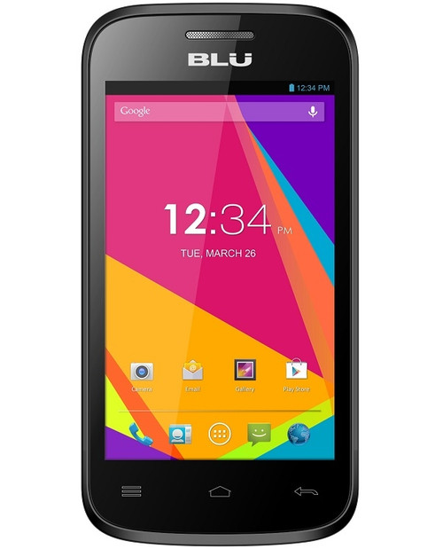 BRAND NEW BLU DASH JR 4.0k D142k BLACK DUAL-SIM