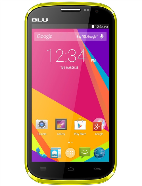 BRAND NEW BLU STUDIO 5.0k D530K YELLOW CELL PHONES