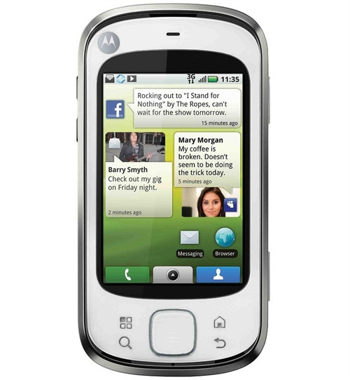 MOTOROLA DEXT / CLIQ XT WHITE 3G WI-FI 5-MEGAPIXEL ANDROID T-MOBILE GSM UNLOCKED WHOLESALE CELL PHONES - CARRIER RETURNS A-STOCK