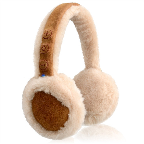 BRAND NEW NOISEHUSH BT500 BROWN BLUETOOTH EARMUFF HEADPHONES WITH MIC