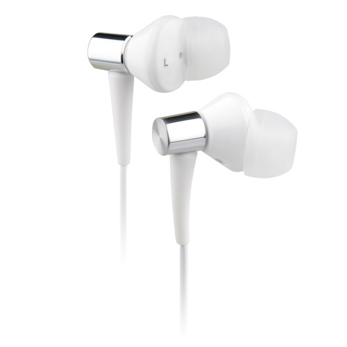 BRAND NEW NOISEHUSH NX50 WHITE DYNAMIC BASS 3.5MM HEADPHONES WITH MIC