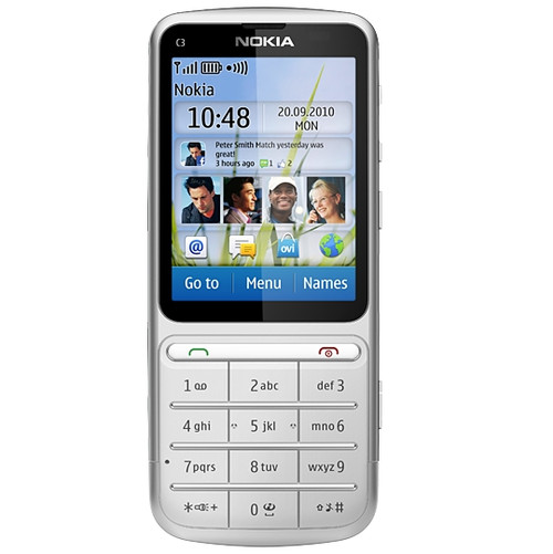 NOKIA C3-01 SILVER 3G WI-FI 5-MEGAPIXEL TOUCH & TYPE GSM UNLOCKED WHOLESALE CELL PHONES