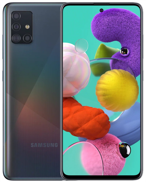 SAMSUNG GALAXY A51 BLACK 128GB 4G LTE GSM UNLOCKED - FACTORY REFURBISHED