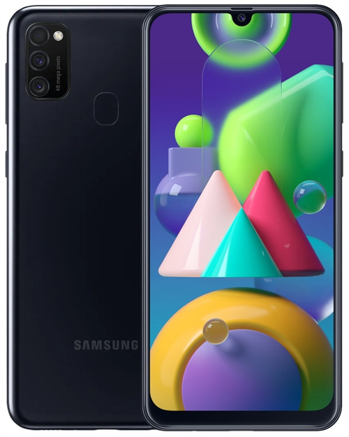 SAMSUNG GALAXY M21 RAVEN BLACK 64GB 4G LTE GSM UNLOCKED - FACTORY REFURBISHED