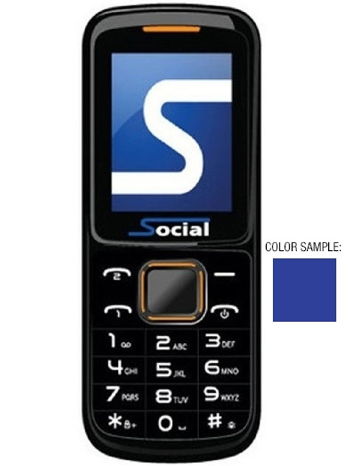 BRAND NEW SOCIAL MICRO FB-203 BLUE UNLOCKED DUAL SIM CELL PHONES
