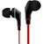 BRAND NEW NOISEHUSH NX80 BLACK / RED PREMIUM HANDSFREE 3.5MM STEREO HEADSET WITH MIC