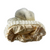 Fur Pom-Pom Beanie - White Knit - Dakota Fur Company
