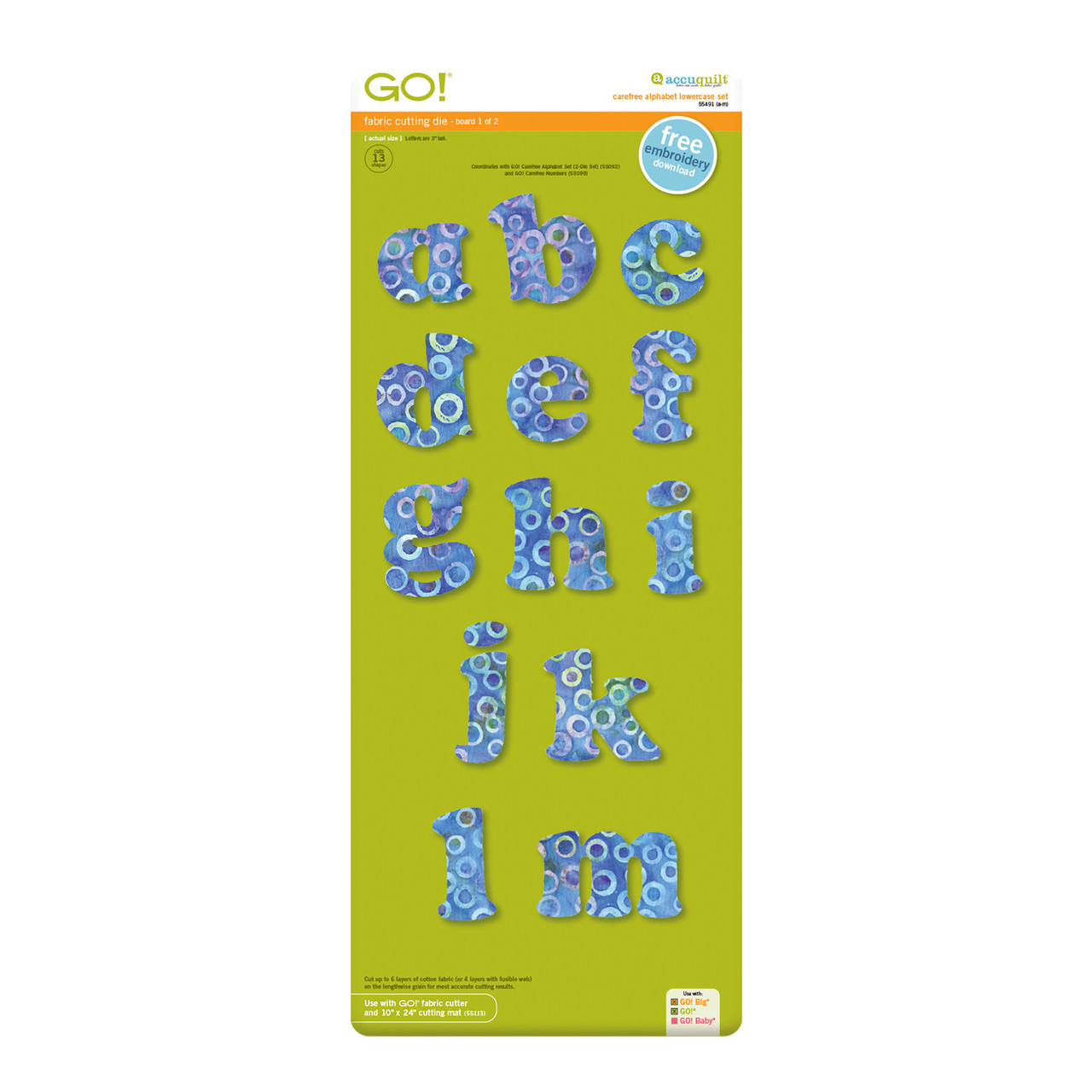 55491 Carefree alphabet lowercase