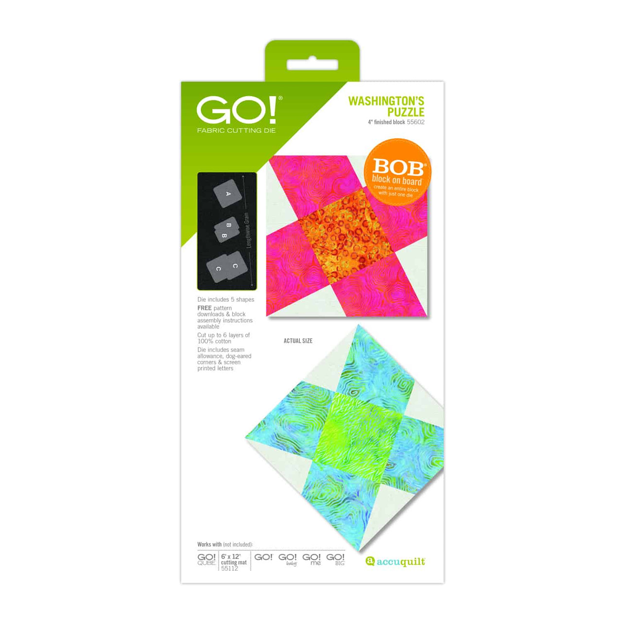 go! washington's puzzle 4" finished die