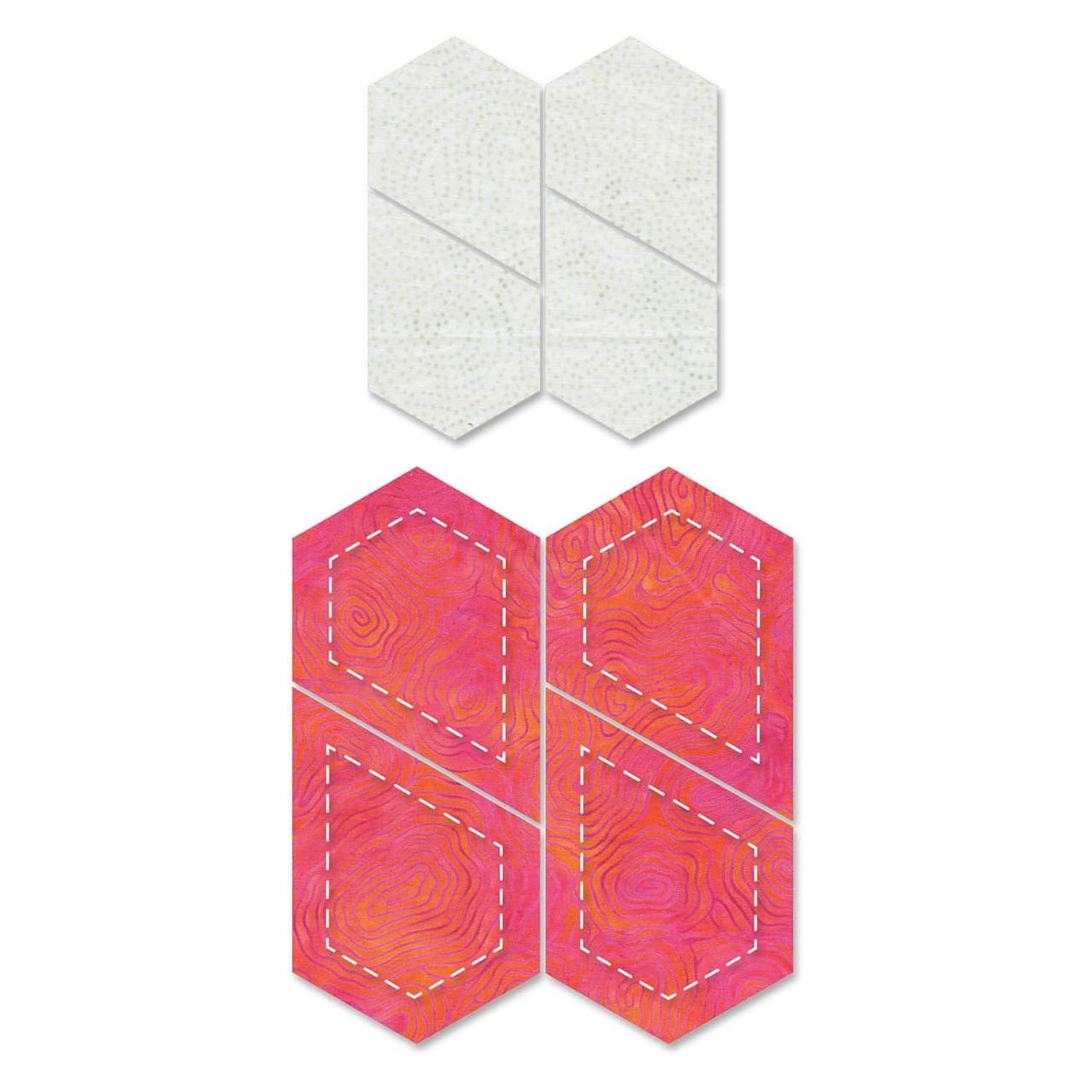 go! english paper piecing jewel petal 1" finished sides die