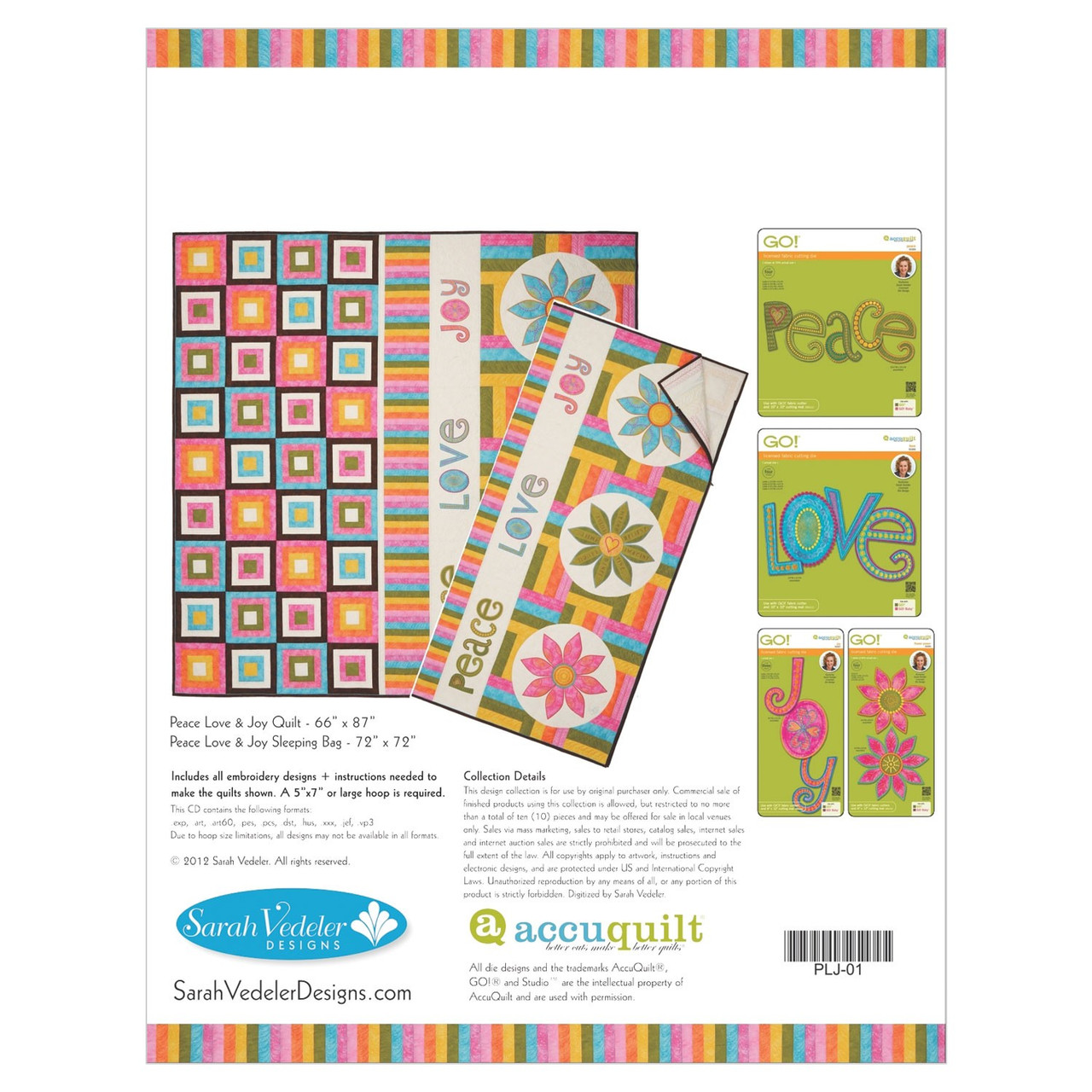 Peace, Love & Joy Collection Embroidery CD by Sarah Vedeler-2436
