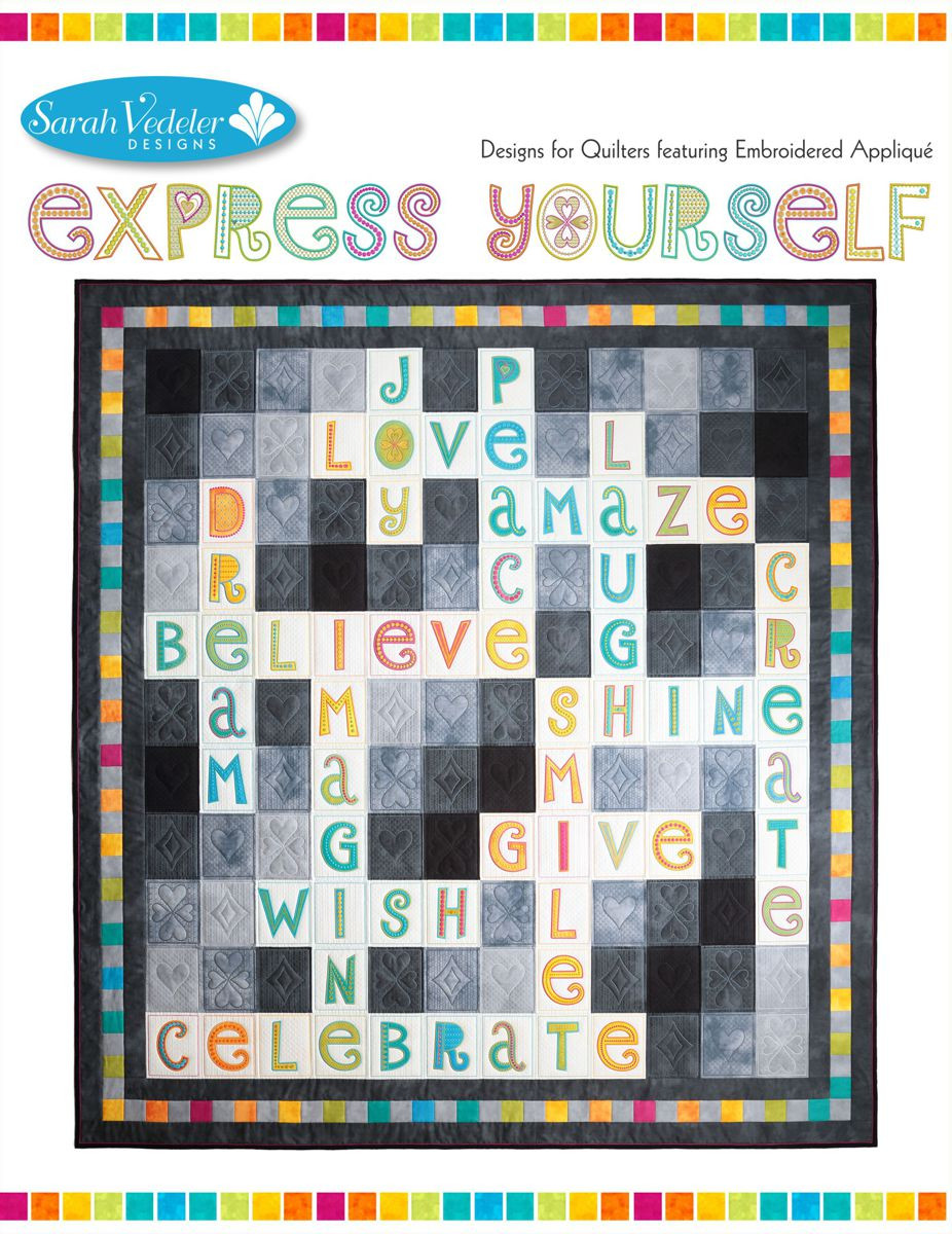 Express Yourself Embroidery Designs CD for GO! By Sarah Vedeler-0