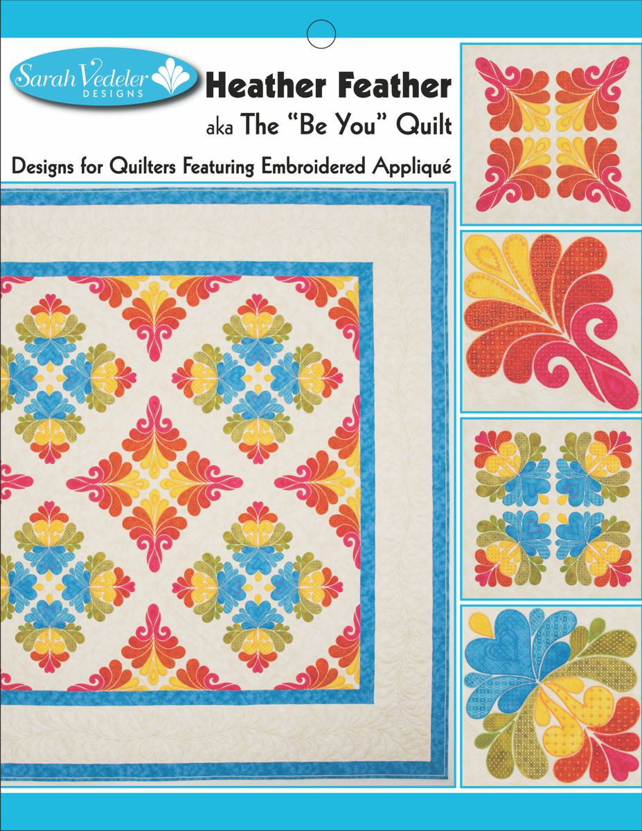Heather Feather Embroidery Designs CD For GO! By Sarah Vedeler-0