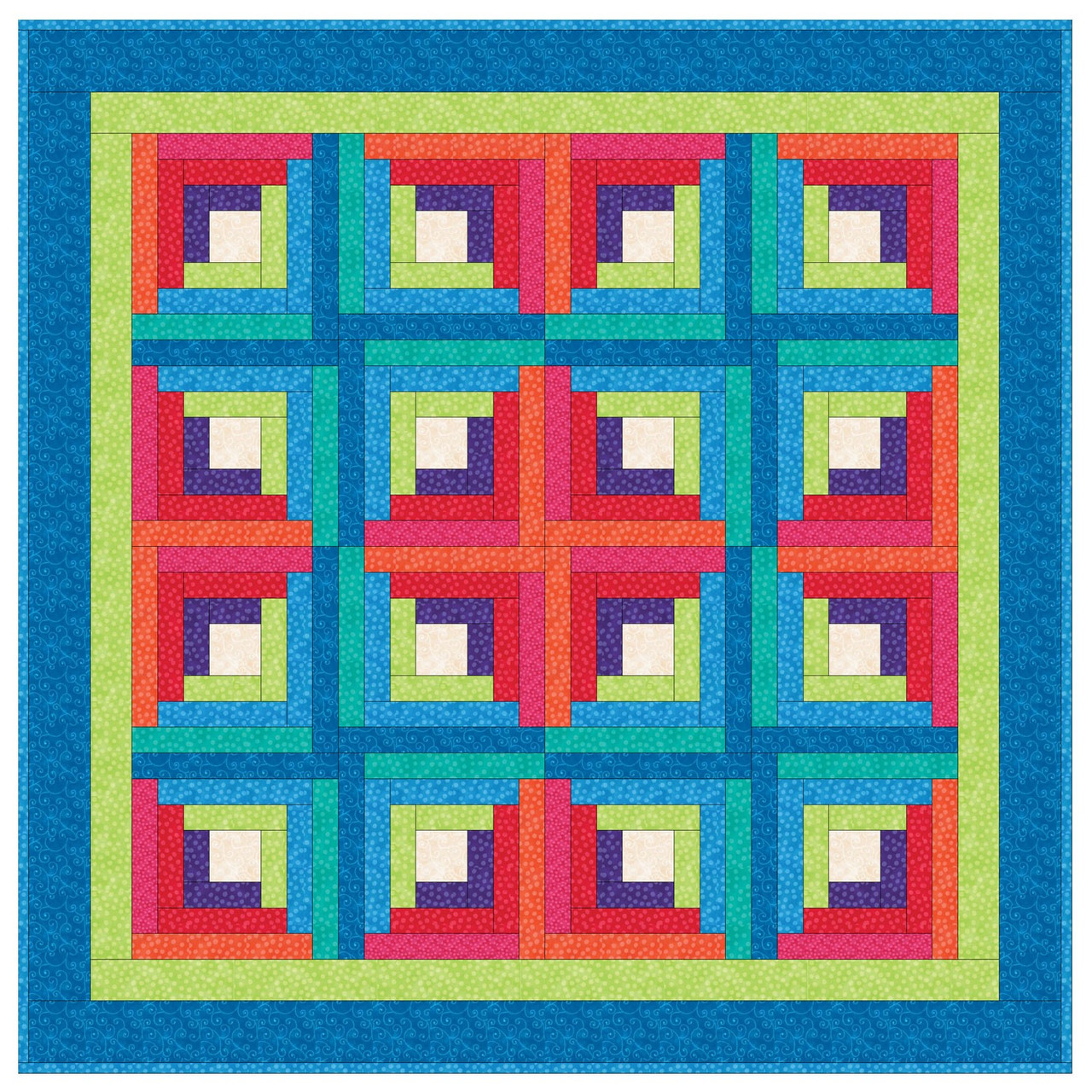GO! Log Cabin Quilt Pattern-2404