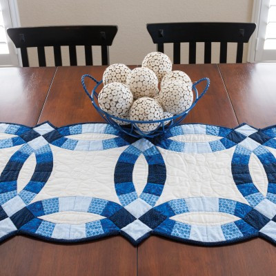 GO! Classic Double Wedding Ring Table Runner -0