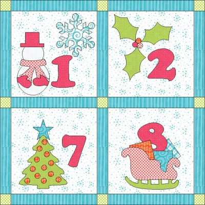GO! 12 days of Winter Bliss Wall Hanging (closeup)