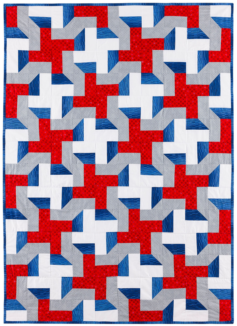 GO! Qube 9" Cutting Edge Throw Quilt Pattern-3435