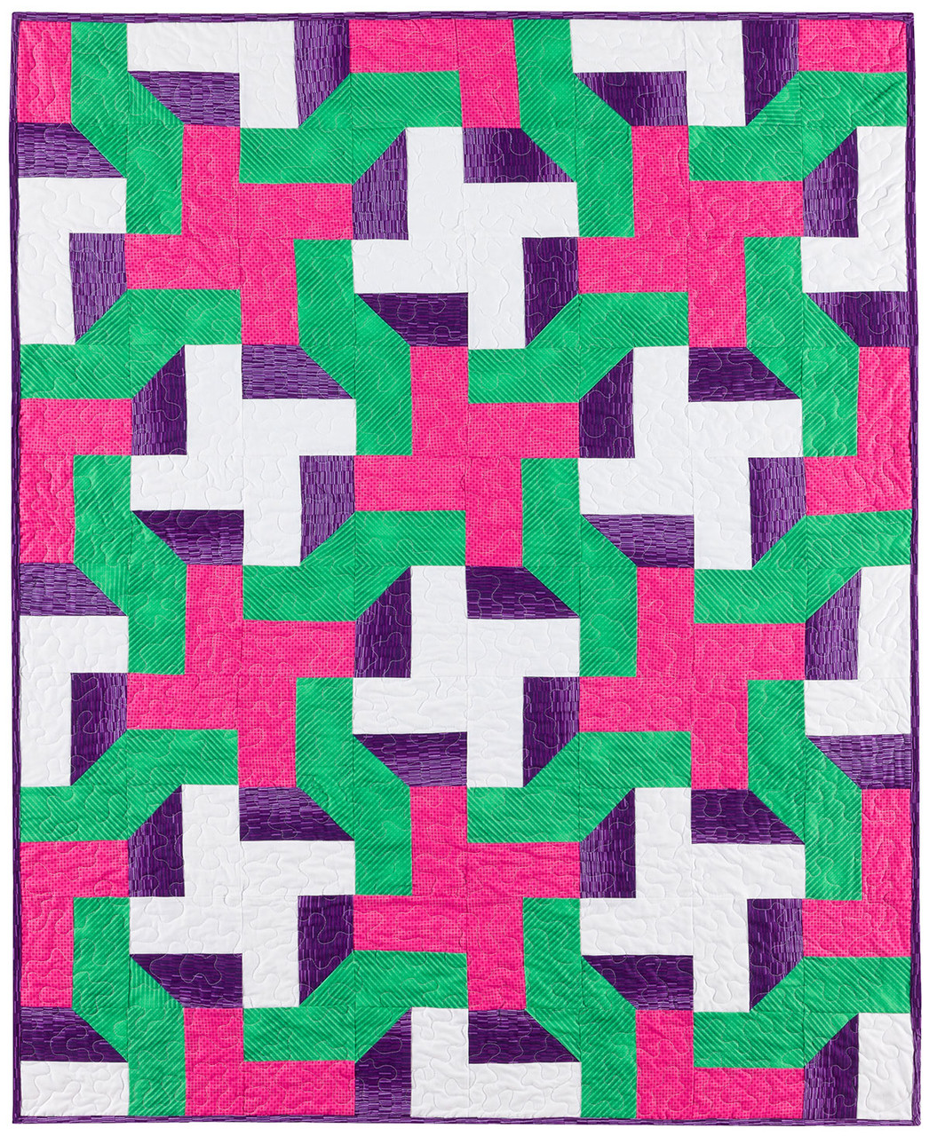 GO! Qube 12" Cutting Edge Throw Quilt Pattern-3439