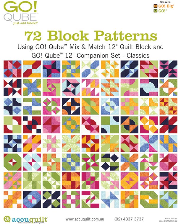 GO! Qube 12" Companion Set Classics-72 Block Patterns Booklet