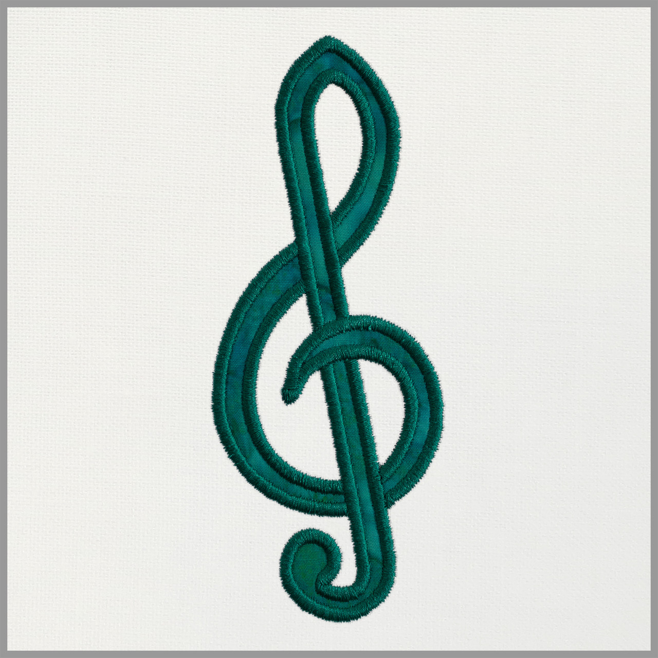 Treble clef satin