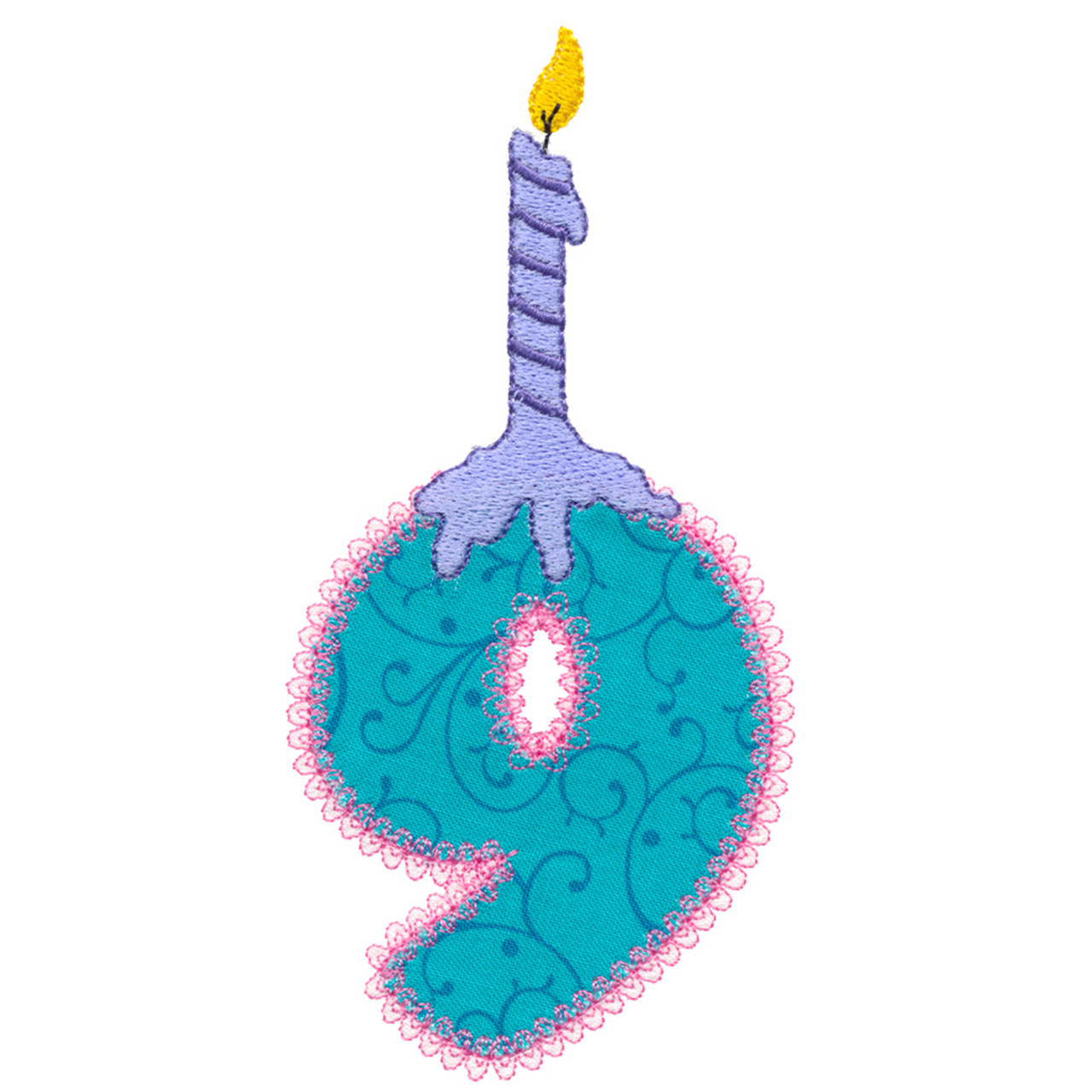 Numbers with candles 9