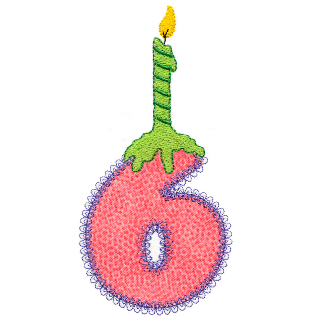Numbers with candles 6