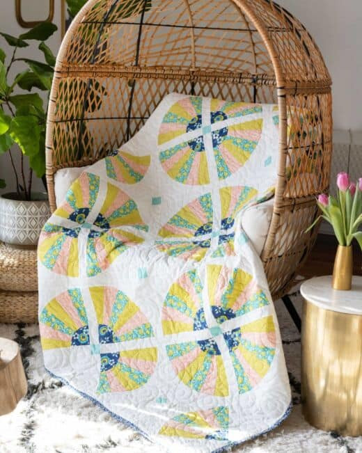 go! fans all around throw quilt pattern