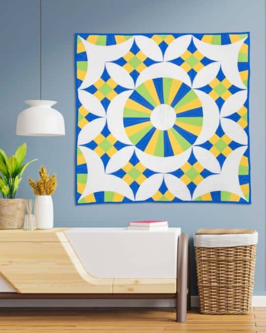 go! fanciful flower throw quilt pattern