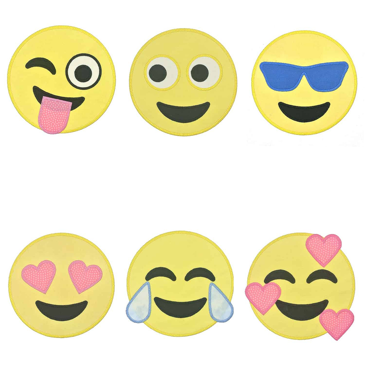 go! emojis embroidery patterns by v stitch designs