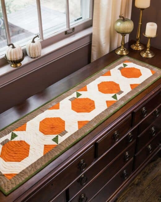 go! pumpkin table runner pattern