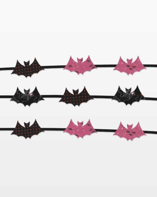 go! bats in flight garland pattern