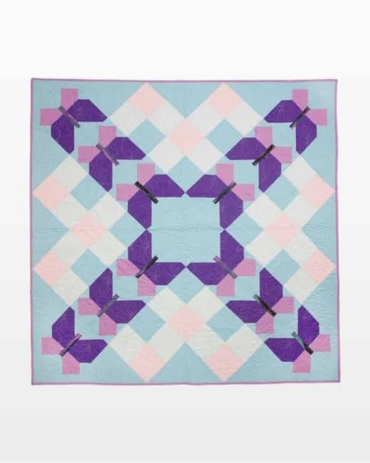 go! butterfly in the sky throw quilt pattern