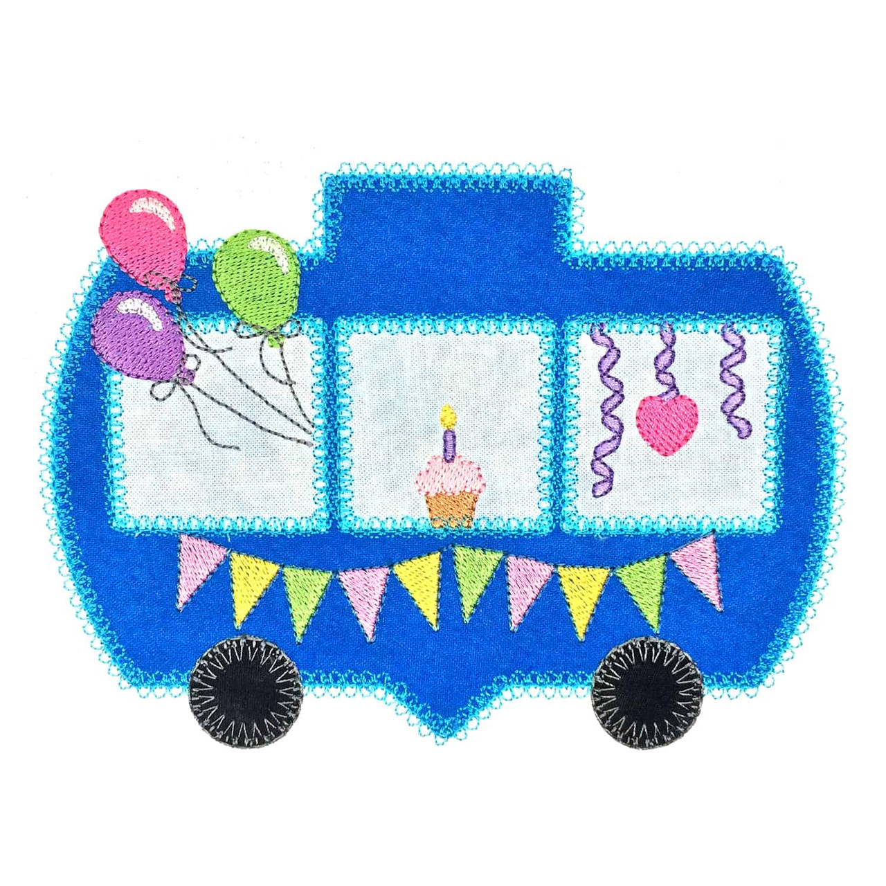 go! party train embroidery pattern by v stitch designs