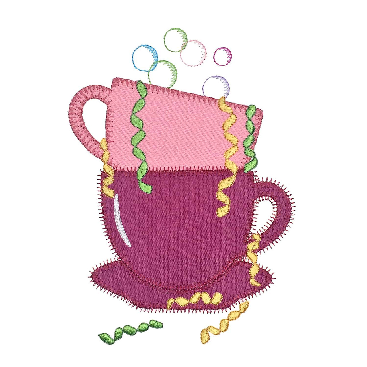 go! coffee set embroidery patterns by v stitch designs