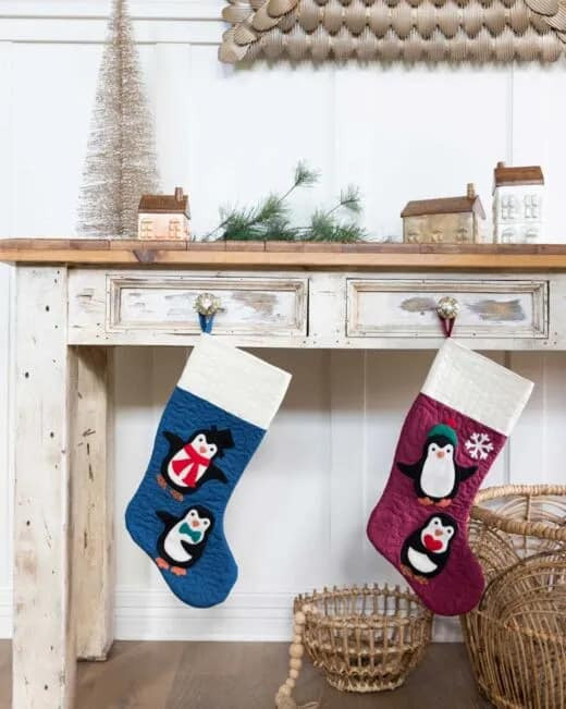 go! penguin stockings pattern