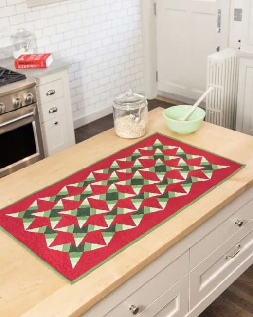 go! christmas stars table runner pattern