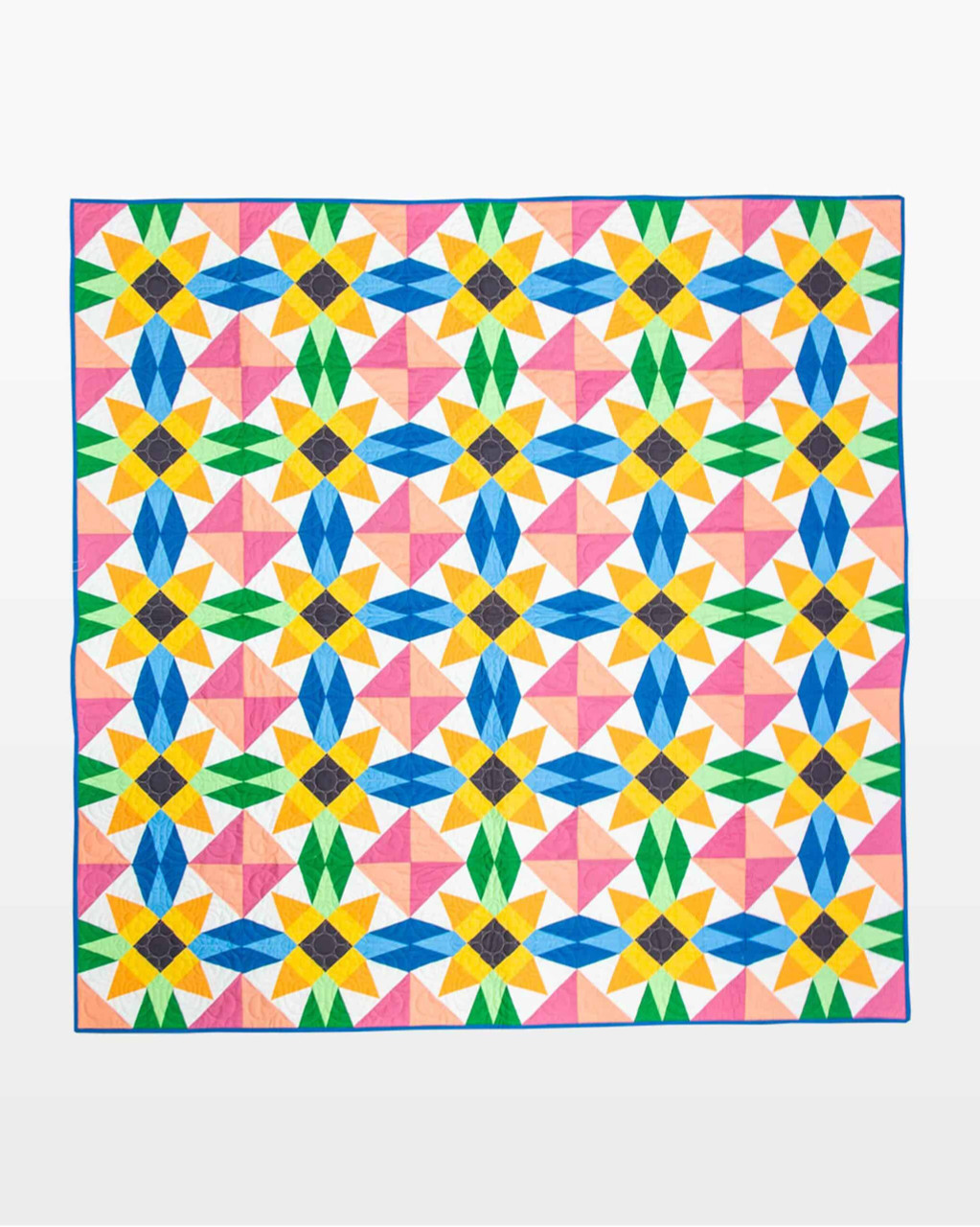 go! sunflower rings throw quilt pattern